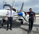 Peter(L) with Dhruv(R), in front of Diamond DA42