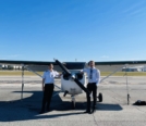 Brenton Scott Martin (on the right) with his student, Jaesung Sohn (on the left) after the successful completion of his first solo
