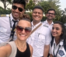 Amelie Coleman selfie with Tegvir Anand, Shashvat, Ashish Raj, and Karmisha from TNC