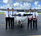 TNC students now instructors at KFIN PEA in front of Cessna 172 on KFIN tarmac