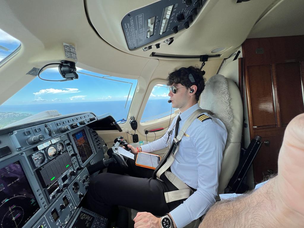 Dan Zagorii flying for Private Jet company