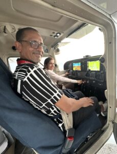 Yuktas Parents inside Cessna
